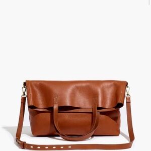 Madewell The Foldover Transport Tote, English Saddle
